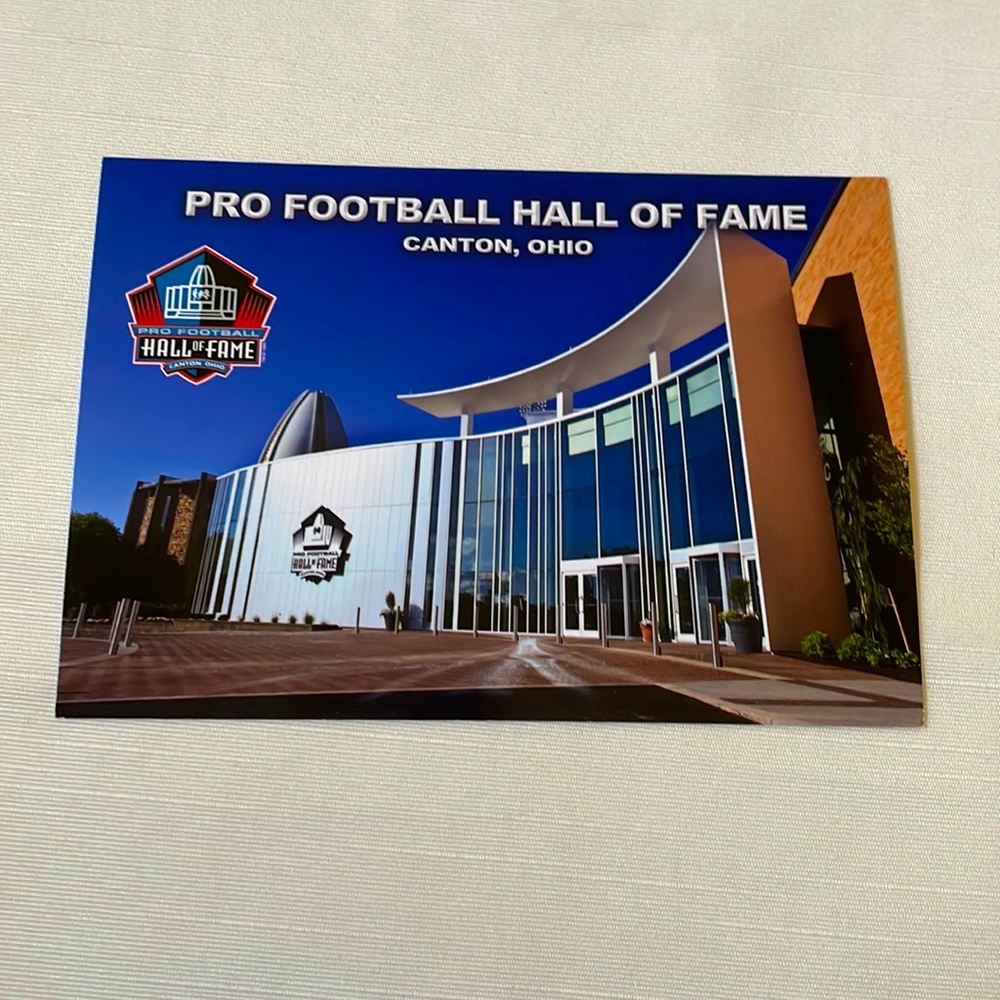 Post card unused new travel Pro football Hall of Fame Canton Ohio